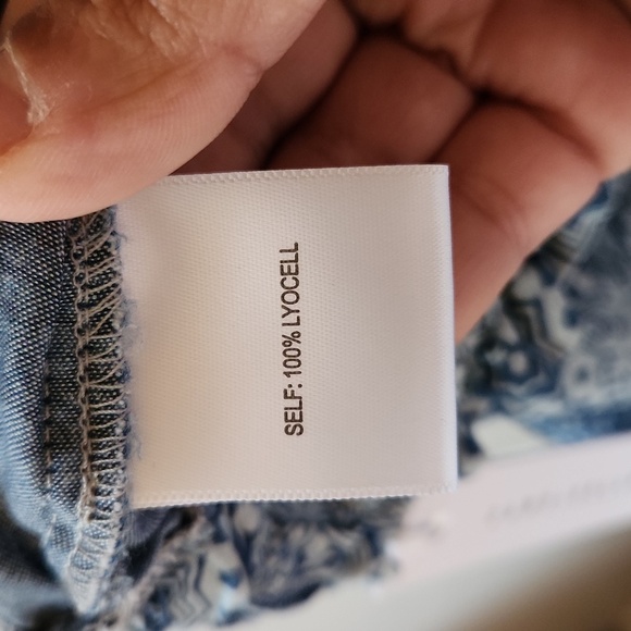 Jane and Delancey Shorts Womens Size 2X Blue Handkerchief Bandana Flowy Pockets - Picture 9 of 10